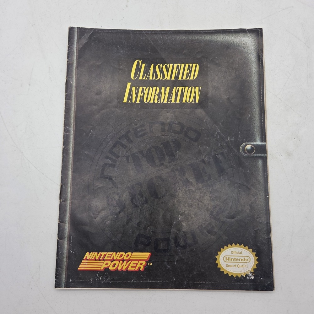 Nintendo Power Classified Information Booklet Strategy Guide CHEAT Codes